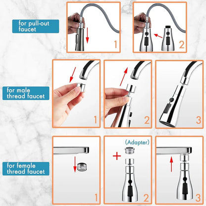 TapTwist™ – Flexible Tap Extension | Rotate, Rinse & Save Water | Easy Fit for Any Sink